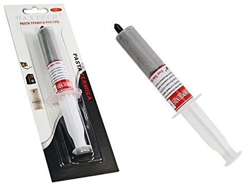 Vetrineinrete Pasta termica termoconduttiva per cpu 30 grammi pc computer argentata 30 gr A2