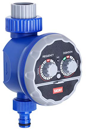 TATAY Programador Riego Analógico | Programación de Frecuencia 1 a 72 Horas y Duración hasta 2 h | Protección Anti UVA | Conexión Universal y Directa a Riego Grifo | Funciona con Pilas | Máx. 8 Bar