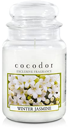 COCODOR Kerzen im Glas/Winter Jasmine/Brenndauer 120-150 Stunden/Wohnaccessoires & Deko, Aromatherapie, Duftkerze im Glas, Raumduft