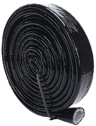 Hitzegeschirmte Feuerschutzhülse mit Silikonbeschichtung aus Fiberglas, für Schlauchleitungen und elektrische Verkabelung, 25 mm Innendurchmesser, 2,5 cm Innendurchmesser.