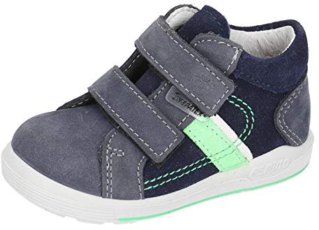 RICOSTA Kinder Stiefel LAIF von Pepino, Weite: Mittel (WMS),wasserfest, Boots Klettstiefel Leder Kinder Kids Jungen toben,Nautic,20 EU / 4 Child UK
