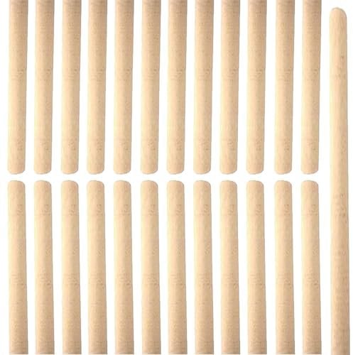Newman and Cole Wooden Broom Handle Stick Wood Broomstick/Wooden Pole for Floor Mop Handle Brush Broom - 4ft (120cm) x 1 1/8 (28-29mm) Handles - Pack of 25