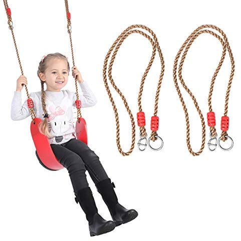 Gxhong verstellbares Oszillations-Seil, Schaukel, Baum-Seil, Kinder, 180 cm, Lange Traglast 250 kg, Karabinerhaken, für Schaukel, Hängematte, Sitz, Camping