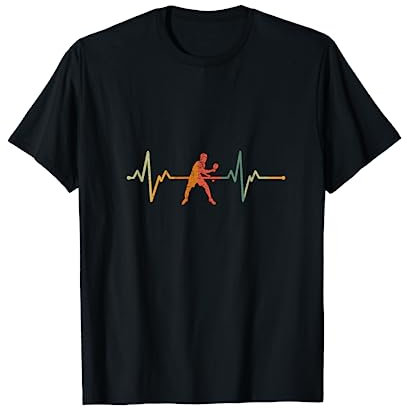 Vintage Tischtennisspieler Geschenk Herzschlag Tischtennis T-Shirt