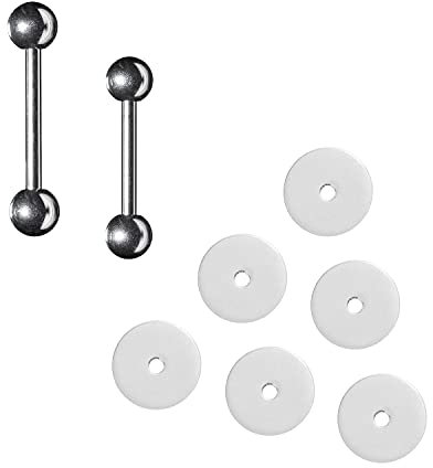 EZ Piercing Notfall Set | Erste Hilfe gegen Wildfleisch und Entzündungen am Nippelpiercing | Anti Wildfleisch Discs & Titan Schmuck (Brustwarzenpiercing)