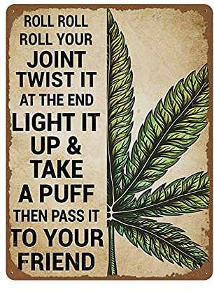 Pass It To Your Friend Wall Decor Home Decor Cannabis Art Print Cannabis Wall Decor Cannabis Poster Weed Poster Cannabis Lover Novelty Retro Vintage Auto License Plate Tin Sign Metal Sign 30 X 40 cm