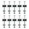 DGHAOP Lot de 10 vis de trampoline - Accessoire de fixation pour la plupart des trampolines