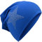 Miobo Kinder Slouch Beanie Mütze,Baumwolle,Strass Stern Blau 59