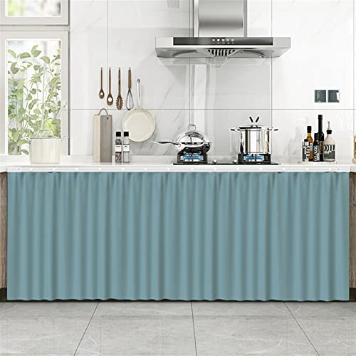 LIVEINU Schrankvorhänge für Küche, Kleiderschrank, Badezimmer, Staubdichter Vorhang für Regale, Wandpaneele, hängende Tür, Japanische Noren Selbstklebend 40x70cm Blauer See