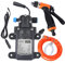 Geevorks High Pressure Car Washing Machine Kit 12V Electric Pump Wash Sprayer 2 Modes Power Cable Hoses