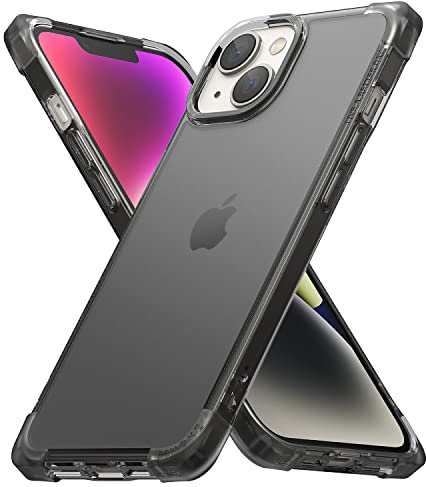 Ringke Fusion Bumper Case Compatible with iPhone 14 6.1-Inch Case, Square Shaped Advanced Edge Bumper Shockproof Drop Protection - Matte Smoke Black