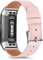 Tobfit Lederarmband für Fitbit Charge 4 Armbänder für Damen und Herren, genarbtes Leder, Ersatzarmband für Fitbit Charge 4/3/SE (Rosa)