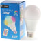 M Ledme - Lampadina LED Colori 10W RGBW E27 A60, con telecomando, Dimmerabile, 700LM, RGB+6000K luce fredda, cambio colore, colore chiaro, LM7143