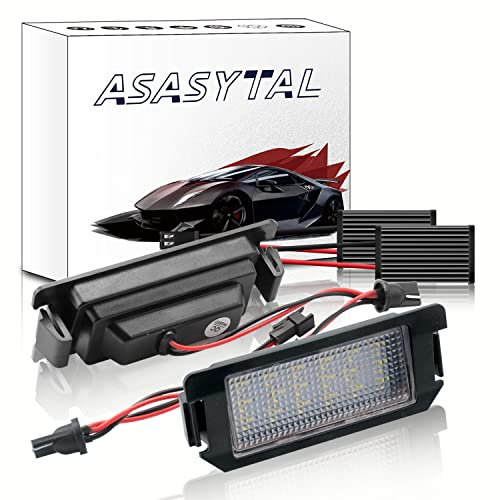 Asasytal LED-Nummernschild hinten Birne SMD Lampe, Superhelles Weiß Canbus Kennzeichenbeleuchtung Kompatibel mit Hyundai Ve-loster Genesis Coupe Ki-a Soul, 2 Lampen