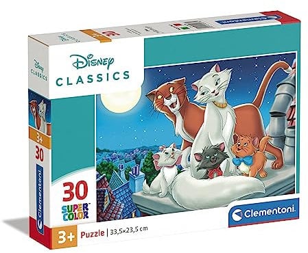 Clementoni - 20278 - Supercolor Puzzle - Disney Classics - 30 Pieces, Jigsaw Puzzle For Kids Age 3, Puzzle Cartoon, Made In Italy