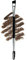 Ksvsonrvi Brosse à sourcils, brosse à sourcils professionnelle à double extrémité, pinceau biseauté et pinceau spoolie, noir