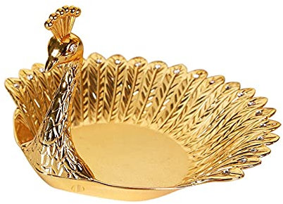 OQHAIR Fruit Bowls Nouvelle Assiette élégante de Luxe délicate Style Oiseau Plat Sec Assiette de Fruits Plateau de collation Maison Bol de Noix pour la décoration de Table Fruit Basket