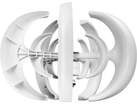 CalmGeek 12V 1200W Windgenerator mit Laderegler 5 Blätter Minitype Laterne Windturbinengenerator Kit Clear Energy Windmühle für Home Highways Boote