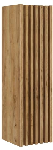 Lomadox Badezimmer Hochschrank 34 cm breit Eiche, B/H/T ca. 34/125/36 cm