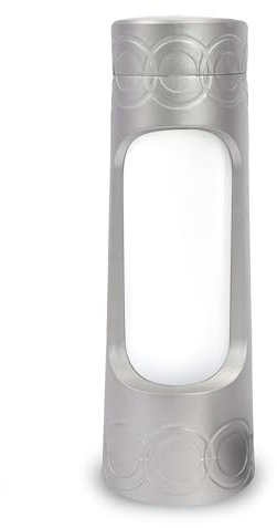 hotplate made safer MadeSafer Night Lamp, Adults and Kids Night Light Bedroom Lamp, Dimmable, with Blue-Ray Filter, Yom Tov and Shabbos, 9 Watts, Silver