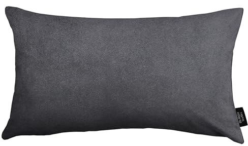 McAlister Textiles Matter Samt Knife Edge | Kissenbezug für Sofakissen in Anthrazit | 60 x 40cm | erhältlich in 25 Farben | griffester Samt | Kissenhülle für Samtkissen