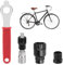 4Pcs Crank Removal Tool, Bike Crank Extractor and Bottom Bracket Remover with 1 Spanner Wrench, Bicycle Crank Arm Extractor Tool for Mountain Bike Bicycle MTB Square Threaded Crankset