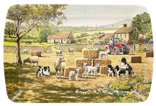 Lesser & Pavey Macneil Studios - Bandeja de Servir de diseño británico para múltiples usos en el hogar | Bandejas para Servir Alimentos o Bebidas | Bandeja pequeña para Servir Collie & Sheep