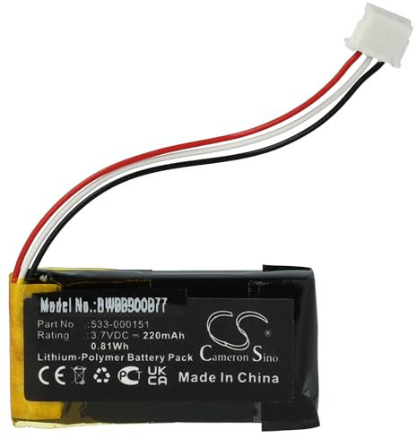 vhbw 1x Akku kompatibel mit Logitech M-R0070, Pro Wireless, Pro Wireless G1 kabellose Maus (220 mAh, 3,7 V, Li-Polymer)