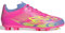adidas Unisex Bambino F50 League Calcio Stivali Firm Ground Scarpe, Rosa Brillante Giallo Limone Blu Fusion, 24.5 cm