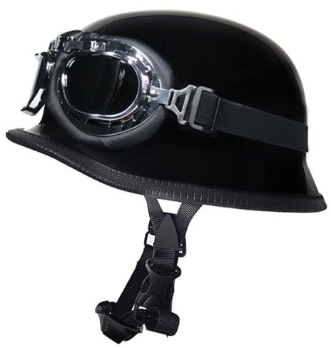 Motorradhelm Halbschalen Halbhelm Halbschalenhelm Mit ECE-Zulassung Baseballmütze-Helm Baseball Cap Mit Brille Cruiser Chopper Scooter Helm Für Bike Cruiser Chopper Moped Scooter 2,M(57~58CM)