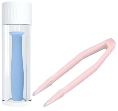 Kontaktlinsen Entferner,Kontaktlinsensauger,Linsen Entferner Einfüger,Kontaktlinsen Remover,Sauggerät für Kontaktlinsen,mit Flaschen ohne Entlüftung und Weiße Pinzette