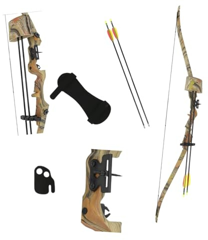 BSW-Flitzebogen Recurvebogen Set, 20 lbs | Anfängerbogen, Set wählbar, Bogenschießen für Fitness und Konzentration