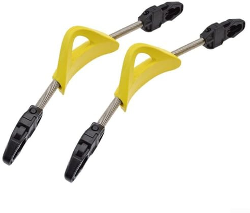 EasyByMall 2X Bungee Straps Tauchriemen, Flossen Bänder EBS, Federflossenriemen, Tauchen, Edelstahl, rutschfeste Flossenriemen, inoxydable Spring Fin Straps Anti-Slip Fin Straps für Cressi (M gelb)