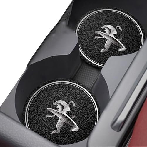 HJHYYHG 2 Pièces sous-Verres Voiture, pour Peugeot 5008 508 508L e2008 206CC 207CC sous-Verres Antidérapant Porte-Gobelets Porte-Gobelet Accessoires Décoration
