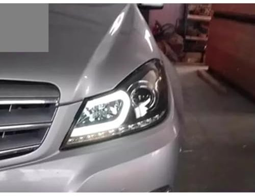 NROVENMIL Scheinwerfer Montage kompatibel mit Mercedes Benz C-Klasse W204 C180 C200 C63 C260 LED Tagfahrlicht Linse Xenon Scheinwerfer (rechts)