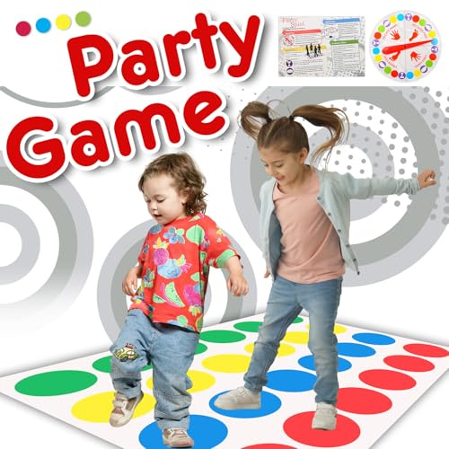 Ainvliya Twisting Spiel Twister Game für Kinder Erwachsene, Balance Floor Spiel Pad mit Spielmatte, Teamspiel Familienspiel, Lustiges Bodenspiel für Kindergeburtstage Partyspiel