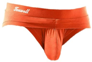 Ausing sous-vêtements Hommes Taille Basse avec Soutien-Gorge Contour Lettre Slip Élastique Orange Rouge L