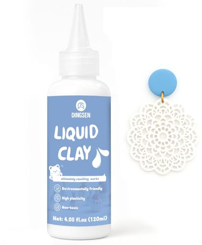 INNOVAYOU White Liquid Polymer Clay 120ml, Liquid Clay for Polymer Oven-Bake, Very Suitable for DIY Decorations, Jewelry, Toys, Household Items
