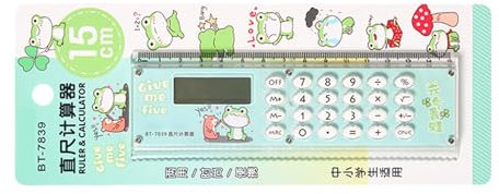 Calculatrice Avec Règle: Gadget De Bureau Multifonctionnel Portable, Calculatrice De Règle Lumière À Batterie | Enfants, Étudiants, Voyage Et Bureau, Outil Pratique De Mesure Et Calcul