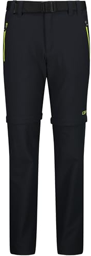 CMP - Pantaloni da Bambino Zip-off Tessuto Stretch, Antracite-Acido, 152