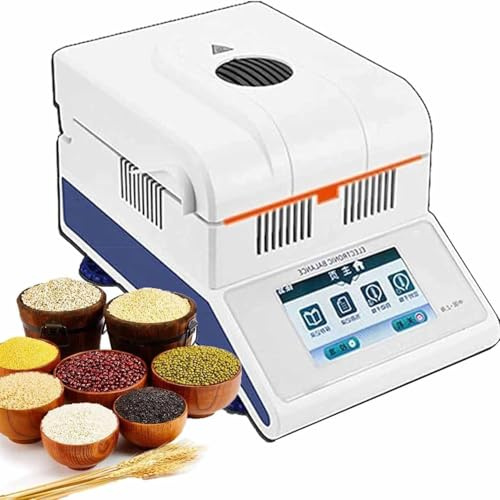 Analyseur d'humidité halogène de laboratoire, précision 0,001/0,002/0,005g, capacité 50/100g, chauffage par lampe halogène haute efficacité, pour caoutchouc/thé/céréales/aliments,50g/0.005g