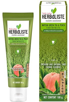 Vista Pfirsich Matcha Zahnpasta Fluorid Schmelz Reparatur Formel mit Hydroxyapatit Natürliche Katechine& Japanischer Grüntee Frischer Atem für 12 Stunden Vegan& Cruelty-Free