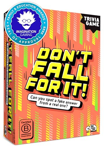 Don't Fall For It – Fun Trivia Board Game for Families and Kids | Hilarious Family Game for All Ages | 2+ Players, Quick and Easy to Play