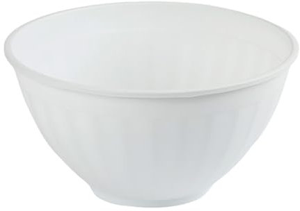 Dishware Set Plastic Mixing Bowl Plastic Serving Bowl for Kitchen Big Capacity Lightweight Flexible Kitchen Dinning Set (White, One Size)