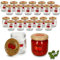 MamboCat 25er Set Tomato Sturzglas 425ml I Einmachglas inkl. TO 82 Schraub-Deckel mit Tomaten-Dekor I Vorratsglas zum Einkochen & Konservieren I für Saucen, Pesto, Suppen, passierte Tomaten & Co.
