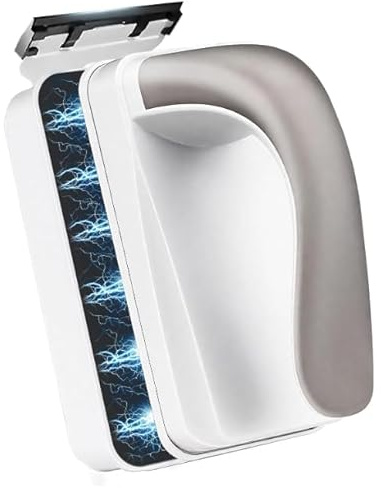 2-in-1 Aquarium Magnetic Fish Tank Cleaner with Removable Scraper | Floating Algae Killer for Fresh & Saltwater (up to 6 mm Glass Thickness), Magnetic Window Cleaner for Aquarium