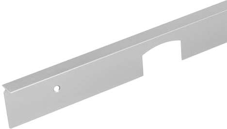 cyclingcolors 1x Jonction plan de travail 38mm profilé baguette de finition rayon 0mm 600mm, rallonge aspect inox