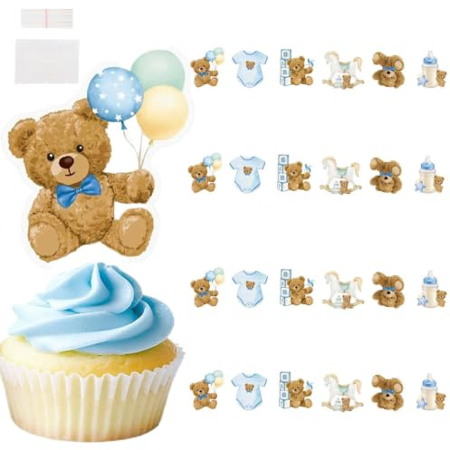 Happy Birthday Torten Topper für Geburtstag 24-teiliges | Geburtstagstopper für Party, Cupcakes, Hochzeitsfeier, Studienabschlussfeier, Baby-Shower-Party, Mädchen, und Plä
