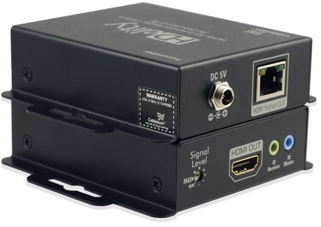 Cablesson HDElity HDMI 3D Extender Single Cat5/6 (Bi-Directional IR) - 1080p Full HD (50m) / 720p (60m) - supports 3D, 4k, Full HD, Sky Q and other HD set top boxes, PC, DVD, PS4