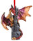 Design Toscano QS291250 Ornement - Zanzibar Dragon gothique sur le château d'ornement de vacances - Statue de dragon